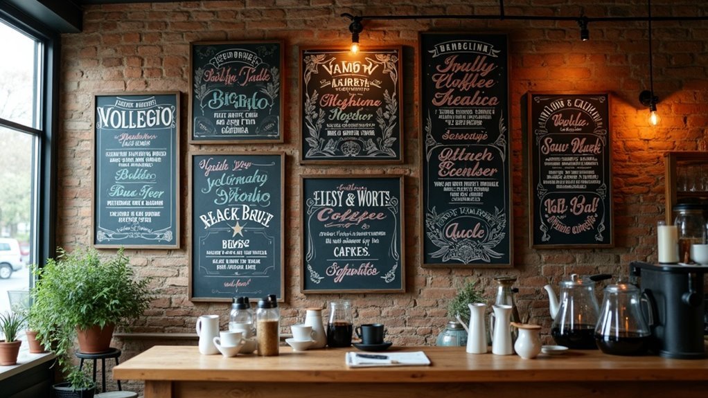 chalkboard menus for cafes