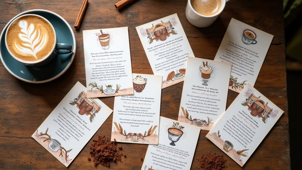 coffee recipe cards collection