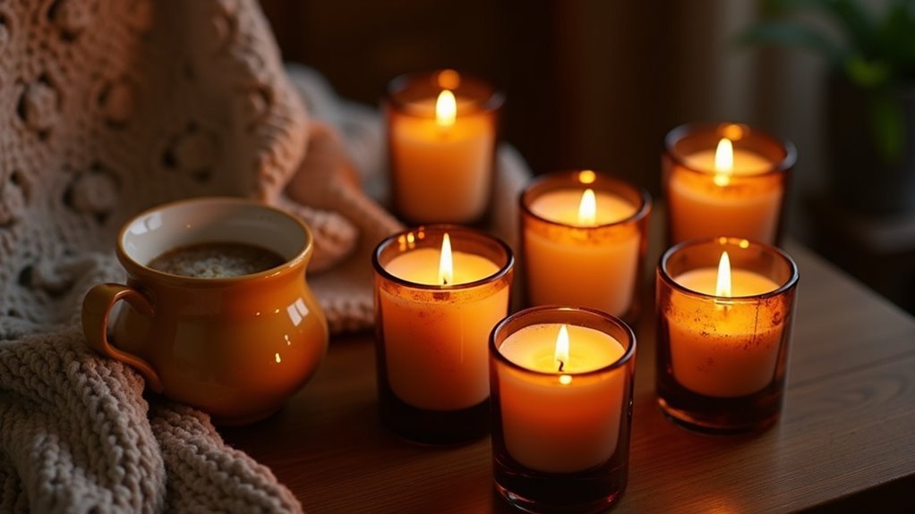 cozy coffee scented soy candles