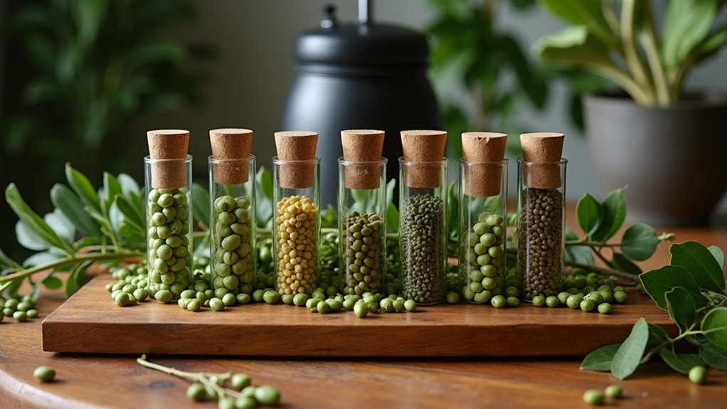 green coffee sample sets