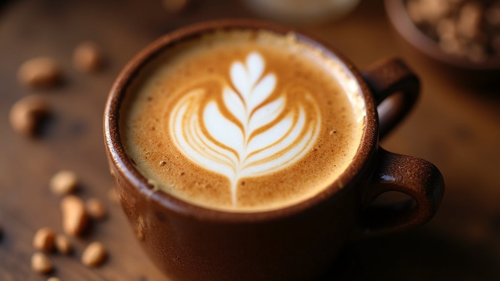 hazelnut flavored coffee beverage