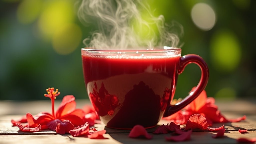 hibiscus infused coffee beverage