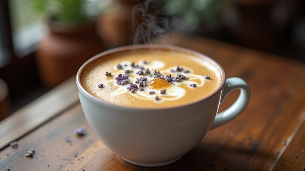 honey infused lavender coffee drink