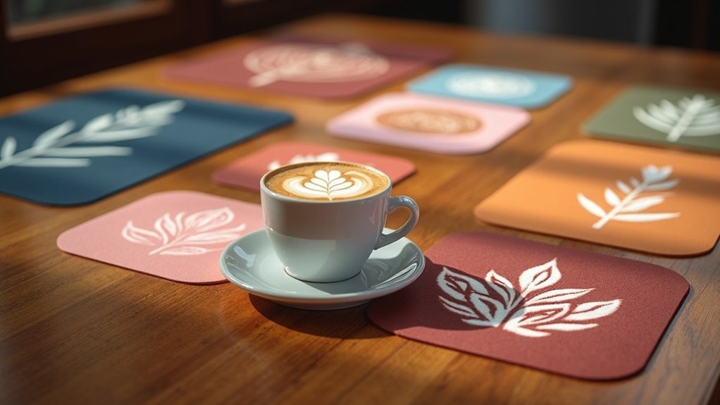 latte art practice mats