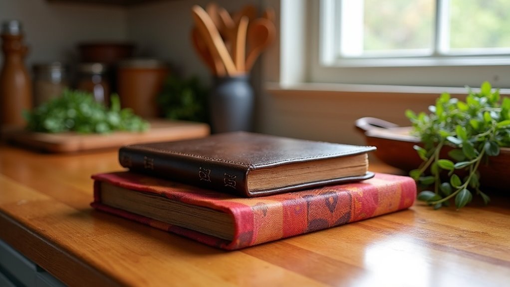 organized cooking record binders