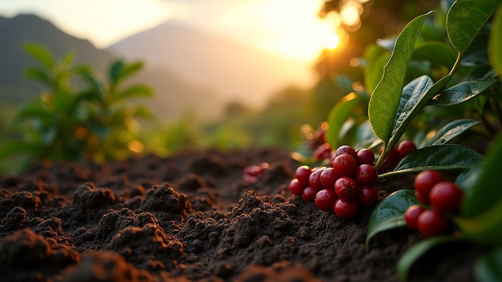rich nutrient dense coffee soil