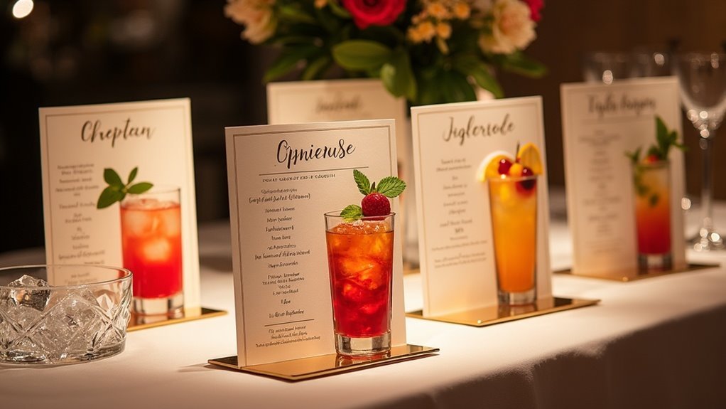 signature drink menu templates