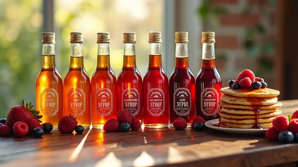 syrup flavor labels selection